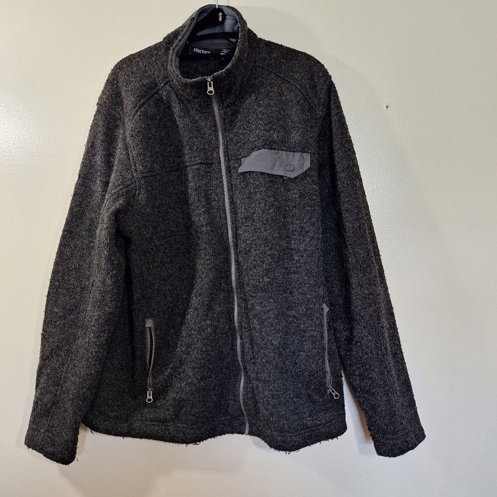 Marmot Full Zip Gray Jacket size large